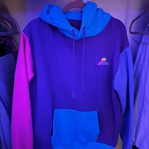 Purpled merch color block hoodie